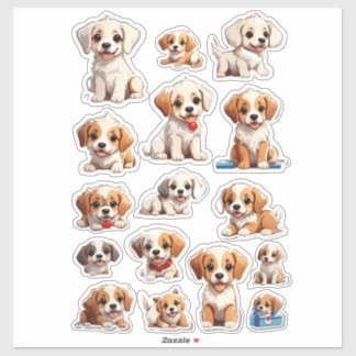 Leuke Puppies Mega Sticker Bundel