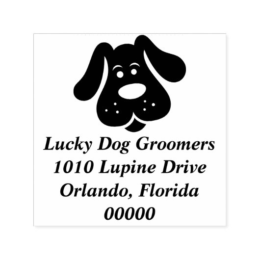 Leuke Puppy Dog Groomer Stamp Zelfinktende Stempel (Design)