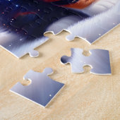 Leuke puppy en kat onder kerstboom legpuzzel (Zijkant)