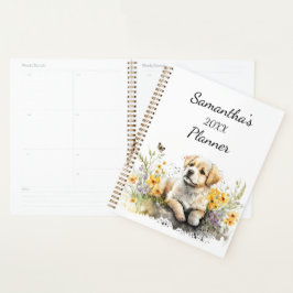Leuke Puppy Gepersonaliseerd Jaarlijks Planner