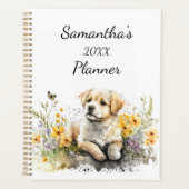 Leuke Puppy Gepersonaliseerd Jaarlijks Planner (Voorkant)
