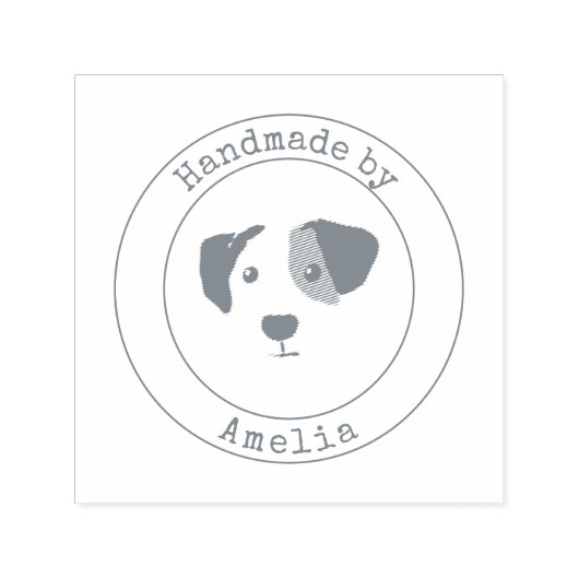 Leuke Puppy Handgemaakt Door zelf-inkt stempel (Design)