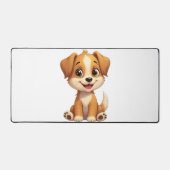 Leuke puppy Het is een lange pad. Bureaumat (Voorkant)