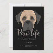 Leuke puppy hond poot life party uitnodiging. Dit Kaart (Voorkant)