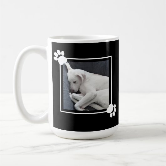 Leuke Puppy Hond Single 1 Fotonaam en Bericht Koffiemok (Links)