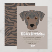 Leuke puppy hond TIGA's feest Kaart (Voorkant / Achterkant)