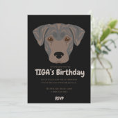 Leuke puppy hond TIGA's feest Kaart (Staand voorkant)
