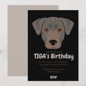 Leuke puppy hond TIGA's feest Kaart (Voorkant / Achterkant)