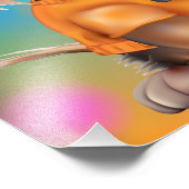 Leuke Puppy Hond Verjaardagsfeestje Foto Afdruk (Hoek)