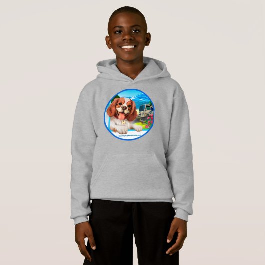 Leuke Puppy Kinder Premium Sweatshirt (Voorkant volledig)