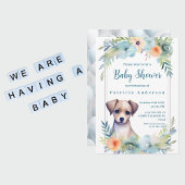 Leuke Puppy Lichtbruin Jongen Baby shower Kaart
