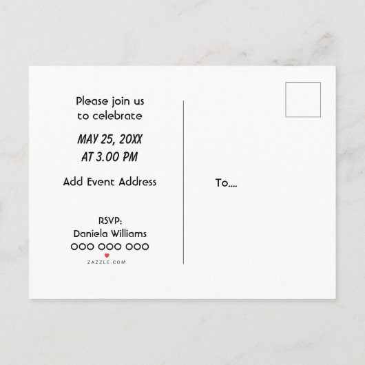 Leuke puppy met ballonnen - lieve Kids Verjaardag Uitnodiging Briefkaart (Achterkant)