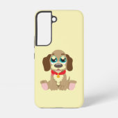 Leuke puppy met mooie ogen samsung galaxy hoesje (Achterkant)