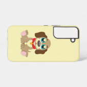 Leuke puppy met mooie ogen samsung galaxy hoesje (Achterkant horizontaal)