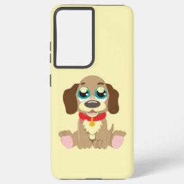 Leuke puppy met mooie ogen samsung galaxy hoesje