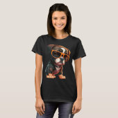 Leuke Puppy met Zonnebril T-shirt (Voorkant volledig)