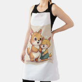 Leuke puppy paar All-Over Print Schort (Insitu)