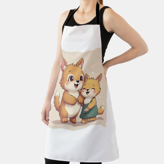 Leuke puppy paar All-Over Print Schort (Insitu)