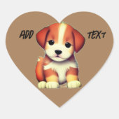 Leuke puppy sticker (Voorkant)