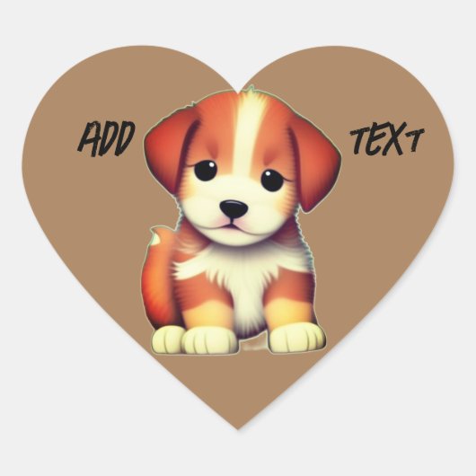 Leuke puppy sticker (Voorkant)