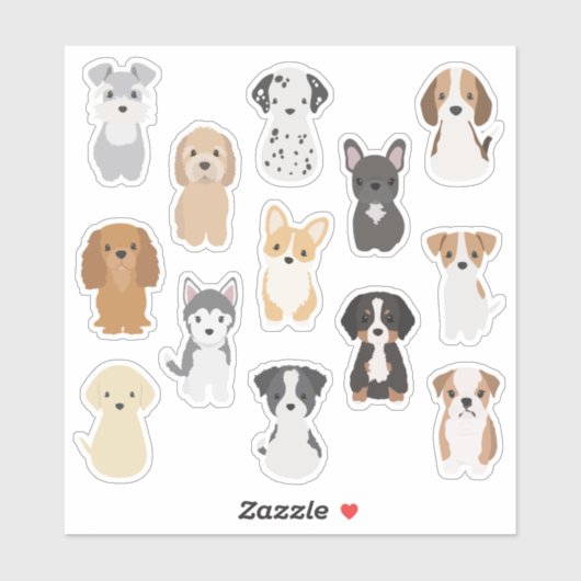 Leuke Puppy Sticker Pack voor Hondenliefhebbers (Vel)