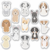 Leuke Puppy Sticker Pack voor Hondenliefhebbers (Voorkant)
