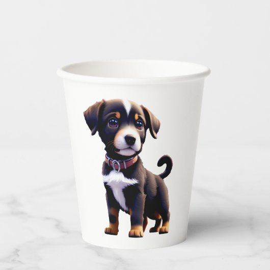 Leuke puppy tas papieren bekers (Voorkant)