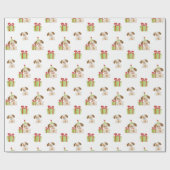 Leuke Puppy Verjaardag Cadeaupapier (Vlak)