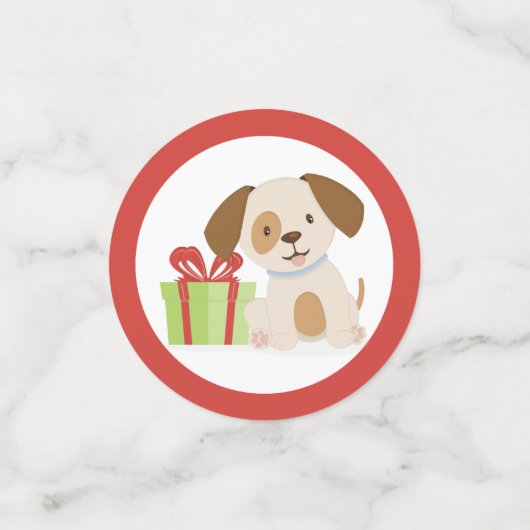 Leuke Puppy Verjaardag Confetti (Kleine voorkant)