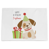 Leuke Puppy Verjaardag Groot Cadeauzakje (Voorkant)