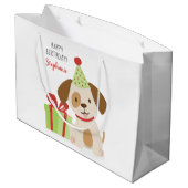Leuke Puppy Verjaardag Groot Cadeauzakje (Achterkant Gekanteld)
