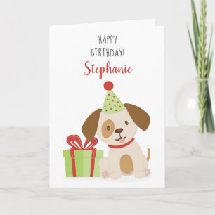 Leuke Puppy Verjaardag Kaart
