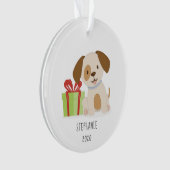 Leuke Puppy Verjaardag Ornament (voorkant)