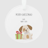Leuke Puppy Verjaardag Ornament (achterkant)