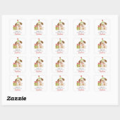 Leuke Puppy Verjaardag Vierkante Sticker (Vel)