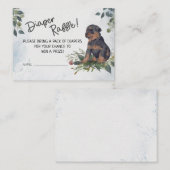 Leuke Puppy Waterverf Luier Raffle Baby shower Informatiekaartje (Voorkant / Achterkant)