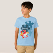 Leuke Puzzelstukken Verjaardagsjongen T-shirt (Voorkant volledig)