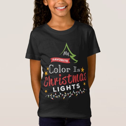 Leuke pyjama kerst mijn favoriete kleur is Christu T-shirt (Voorkant)