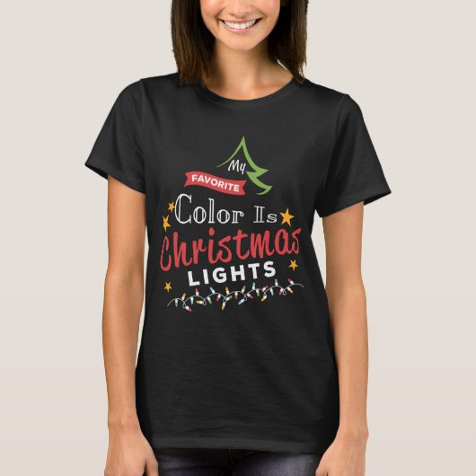 Leuke pyjama kerst mijn favoriete kleur is Christu T-shirt (Voorkant)