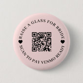 Leuke QR-code vrijgezellenbruid ontwerp Ronde Button 5,7 Cm (Voorkant)