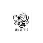 Leuke Queen Bee Crown Wood Art Stamp Rubberstempel (Afrduk)