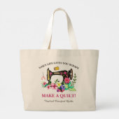 Leuke Quilters Custom Grote Tote Bag (Achterkant)