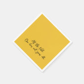 Leuke quote AAN TAFEL, MEN WORDT NIET OUD Servet (Hoek)