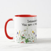 Leuke Quote en Wildflowers On White Mok (Links)
