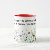 Leuke Quote en Wildflowers On White Mok (Midden)