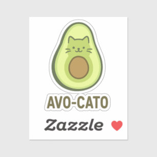 Leuke quote Gezegde Avo Cato Humor Cat Avocado Sticker