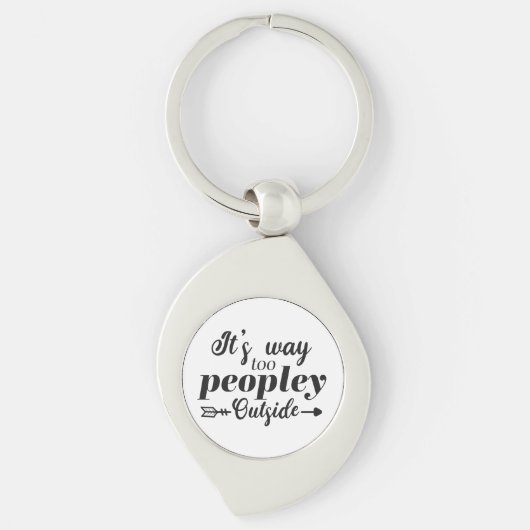 Leuke Quote Te Vol Mensen Buiten Acryl Sleutelhang Sleutelhanger (Voorkant)