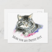 Leuke quote voor die perfecte moeder Mooie kat Briefkaart (Voorkant / Achterkant)