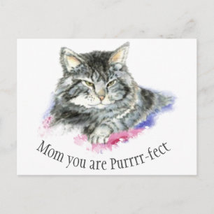 Leuke quote voor die perfecte moeder Mopshond kat Briefkaart