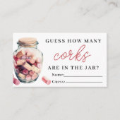 Leuke raad hoeveel kurken spel bruidsdouche informatiekaartje (Voorkant)